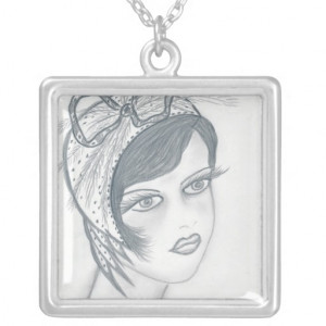 Flapper Girl With Bow Jewelry