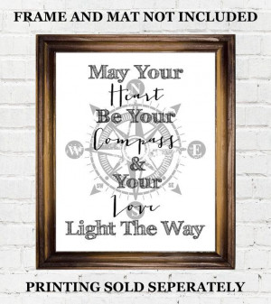 nautical wedding theme gift ideas, printable quote art, let your heart ...