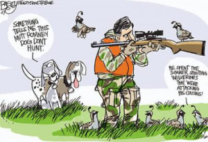 Mitt Romney hunting cartoon