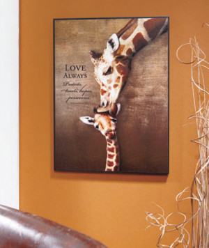 Inspiring Mother and Child Animal Art Giraffe Horse or Elephant