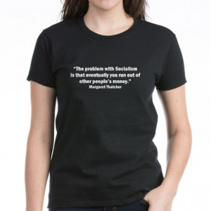 MARGARET THATCHER QUOTE Women's Dark T-Shirt