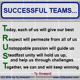 Ty Howard's Quote on Teamwork, Quotes on Team Building