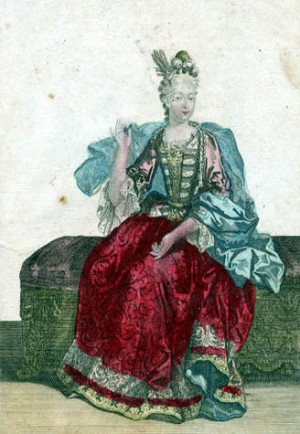 Portrait by an unknownFrench artist; in a private collection.