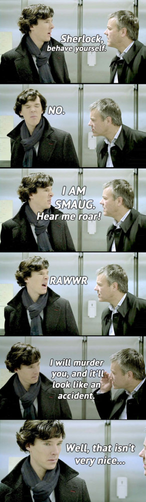 Sherlock, behave…