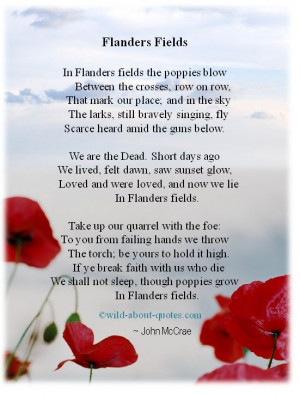 Flanders Fields.. Lest we forget...