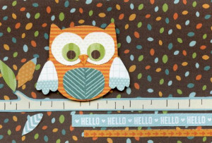 Free Owl Pattern for Scrapbooking and Greeting Card Idea