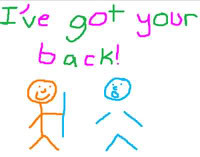 ve Got Your Back Cute Quote Drawings Stick People Picture