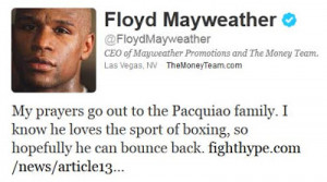 Manny Pacquiao Floyd Mayweather Quotes