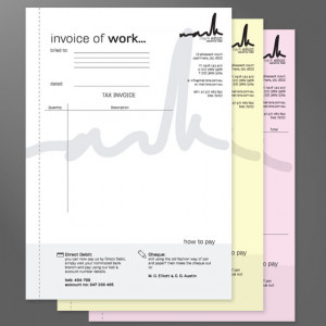 Invoice Books can be designed to be duplicate, triplicate or more ...