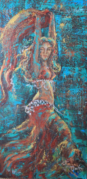 SHAKIRA INSPIRED original belly dance painting