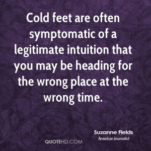Suzanne Fields Quote Cold...
