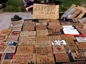 ... most booming business: bums. ( Pretty funny stuff actually