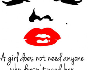 Red Lipstick Quotes Marilyn monroe red lips wall