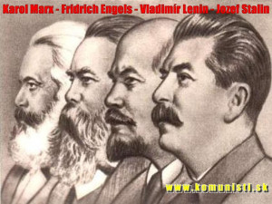 Karl Marx, Friedrich Engels, Vladimir Lenin, Joseph Stalin