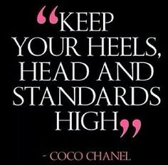 Coco Chanel, Standards High, Dust Jackets, Quotes, Heels, Dust Covers ...