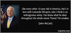 Like every other 13-year-old in America, she's in love with Leonardo ...