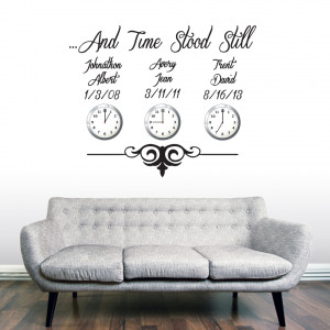Custom Time Stood Still - Wall Decals
