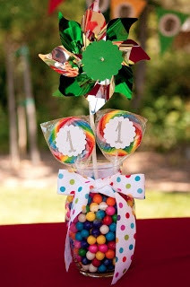Carnival Themed Birthday Centerpieces