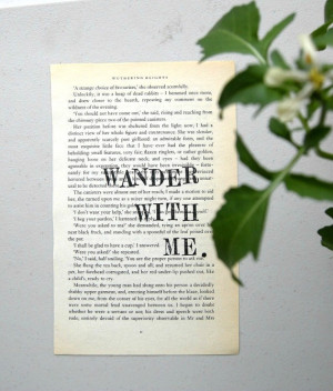 Custom SHORT Hand Stamped Quote on Book Page - Uppercase Letters ...