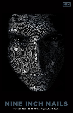 Typographic portrait Trent Reznor #NIN