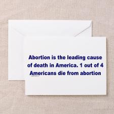 Abortion Leading Cause of Death Greeting Cards (Pk for