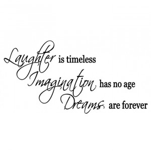 Laughter is timeless vinyl decal wall sticker