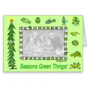 Seasons Green Things Holiday Card