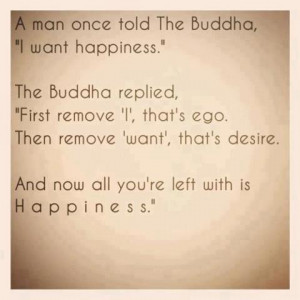 Happiness, by Buddha.