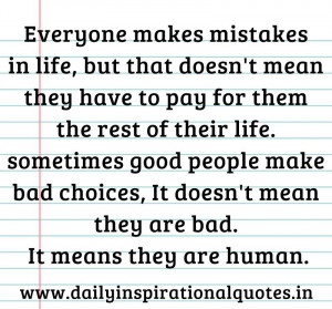 Everyone makes mistakes in life, but that doesn't mean they have to ...