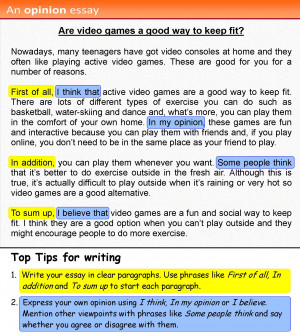 Look at the essay and do the exercises to improve your writing skills.