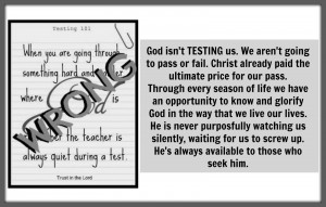 ... Where is God?' Remember the teacher is always quiet during a test