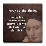 Romantic Poet Percy Shelley Tile Coaster