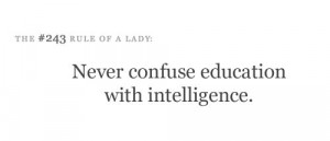 education and intelligence
