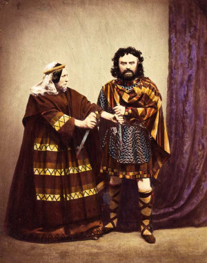 Charles Kean and his wife as Macbeth and Lady Macbeth, in costumes ...