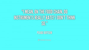 mean, on the food chain, do instruments really rate? I don't think ...