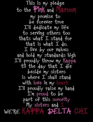 Kappa Delta Chi, my pledge...