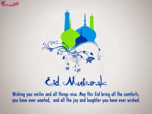 Happy Eid Greeting Wallpapers with Quotes Messages