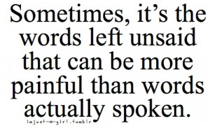 Unsaid words