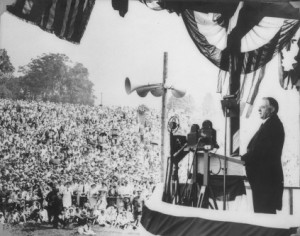 President Herbert Hoover makes a Memorial Day address at Valley Forge ...