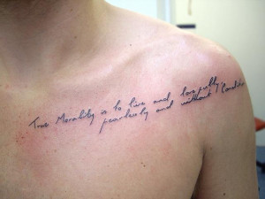 Collar Bone Quote Tattoos