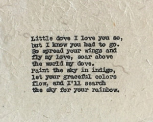 Sympathy Gift ~ Little Dove Poem ~ Death of a Child Comforting Poem ...