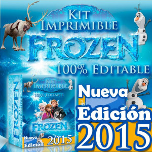 kit imprimible frozen una aventura congelada editable 2015
