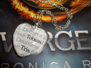 ... Faction 'Tris' and 'Tobias' Literary Book Quote Pendant Necklace