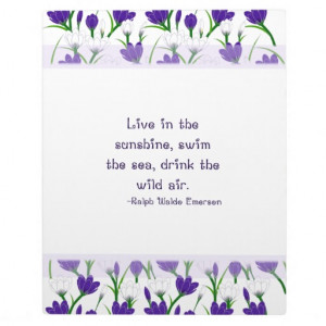 Ralph Waldo Emerson Quote- Spring Crocus Flowers Display Plaques
