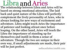 Libra & Aries in love- I don't think it is accurate that the Libra is ...