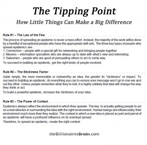 ... Key Concepts from the book ‘The Tipping Point’ by Malcolm Gladwell