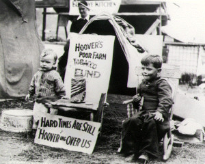 1932-97: During the Bonus March, children are seen at a camp set up to ...