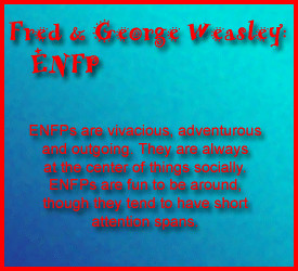 ENFP - Myers Briggs meets HP characters