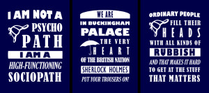BBC Sherlock Quotes - tees by TheHalfBloodPierrot