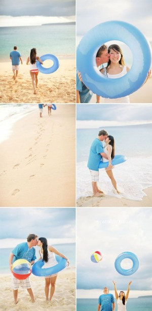 cute beach engagement photos